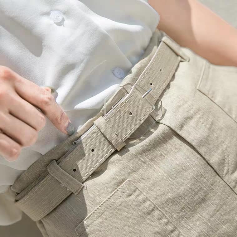 Chân váy thô Quảng Châu kèm belt