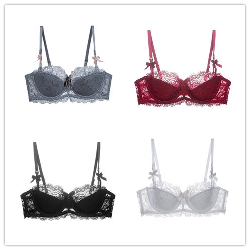 Áo ngực VARSBABY vải ren siêu mỏng phong cách quyến rũ thời trang dành cho nữ