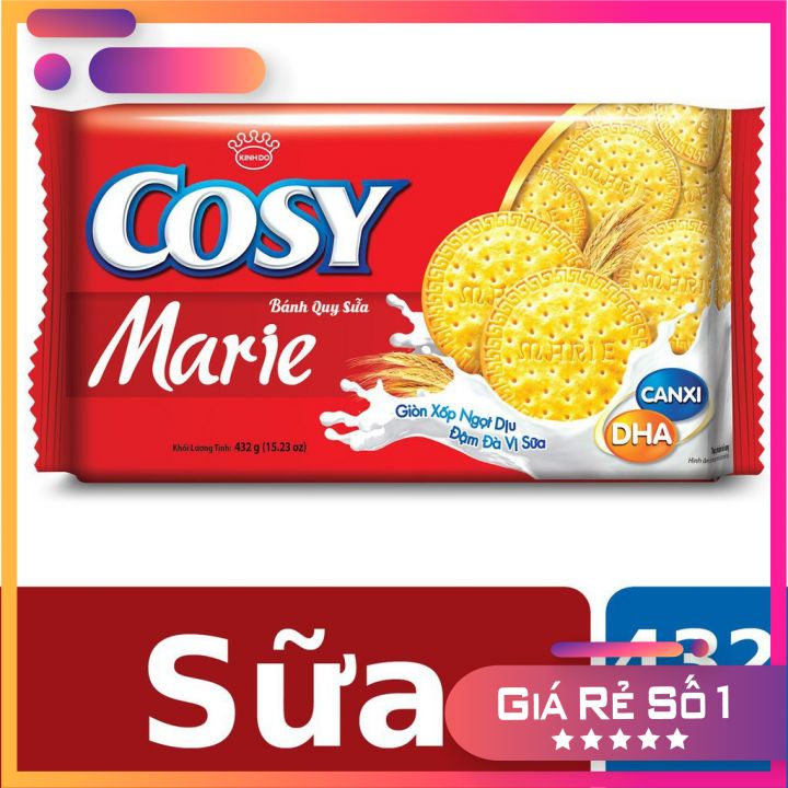 Gói Bánh Quy Giòn Cosy Marie Kinh Đô 432g Đậm Vị Sữa