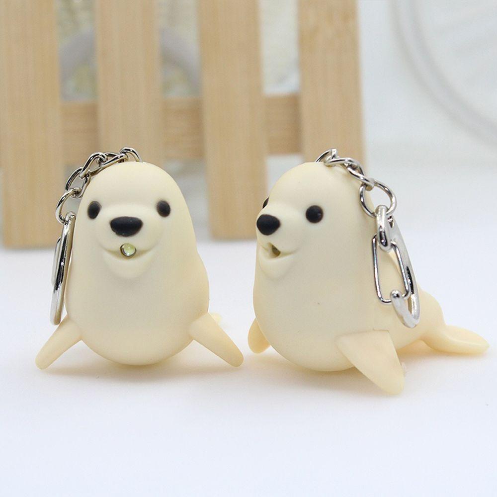 IVORY Móc Khóa Sư Tử Biển Hoạt Hình Có Đèn LED