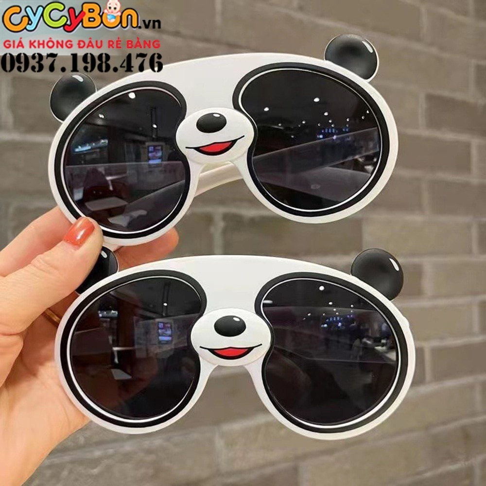 Mắt Kính Cho Bé Hình Mặt Gấu Trúc Panda Cực Xinh - Gọng Kính Dẻo- Chống Tia UV !