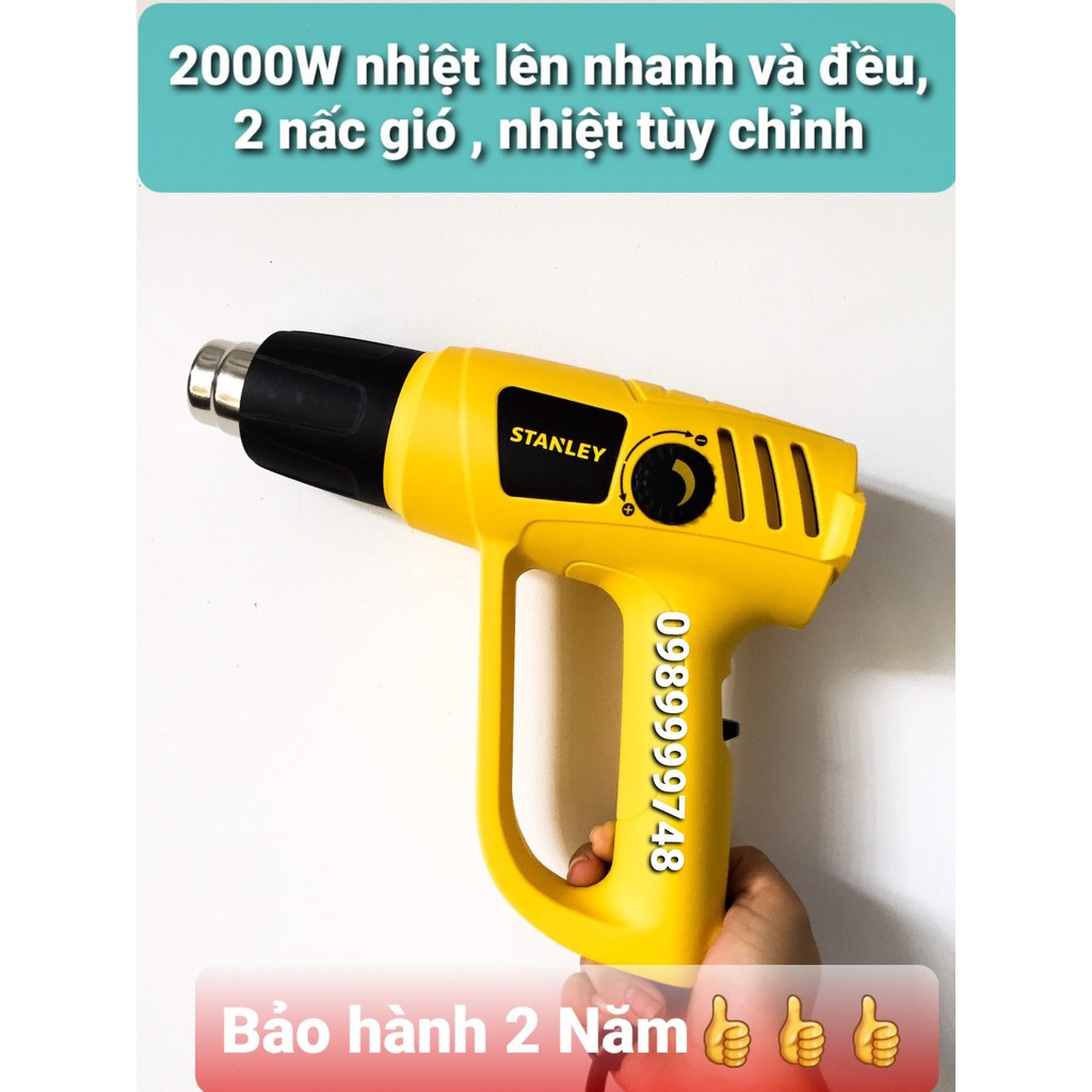 MÁY KHÒ MÀNG CO- máy khò nhiệt STANLEY 2000w- [HÌNH THẬT 100%] BẢO HÀNH 2 NĂM