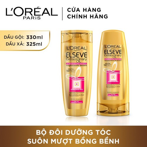 Dầu Gội hoặc Dầu Xả Chiết Xuất Tinh Dầu Hoa Tự Nhiên L'Oreal Paris Elseve Extraordinary Oil Ultra Nourishing