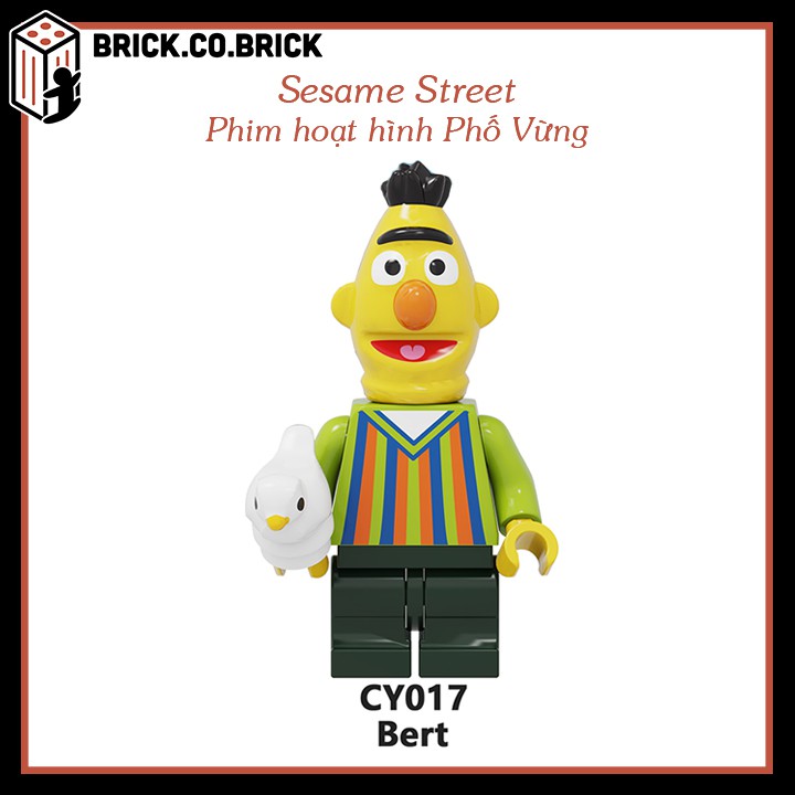 Sesame Street Đồ Chơi Lắp Ráp Mô Hình và Non LEGO Nhân Vật Hoạt Hình cho trẻ em CY1003