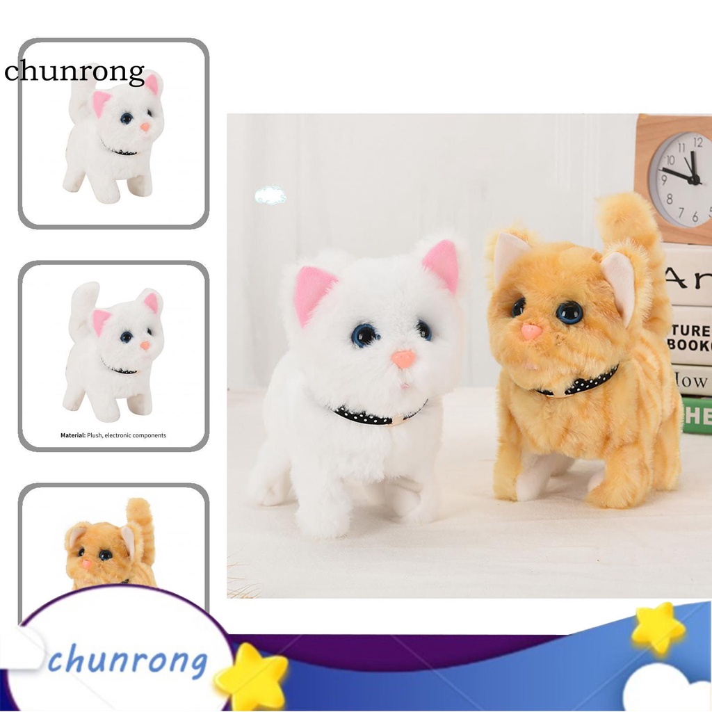 Cr Đồ Chơi Mèo Rô Bốt Nhồi Bông Chạy Bằng Pin Dành Cho Trẻ Em