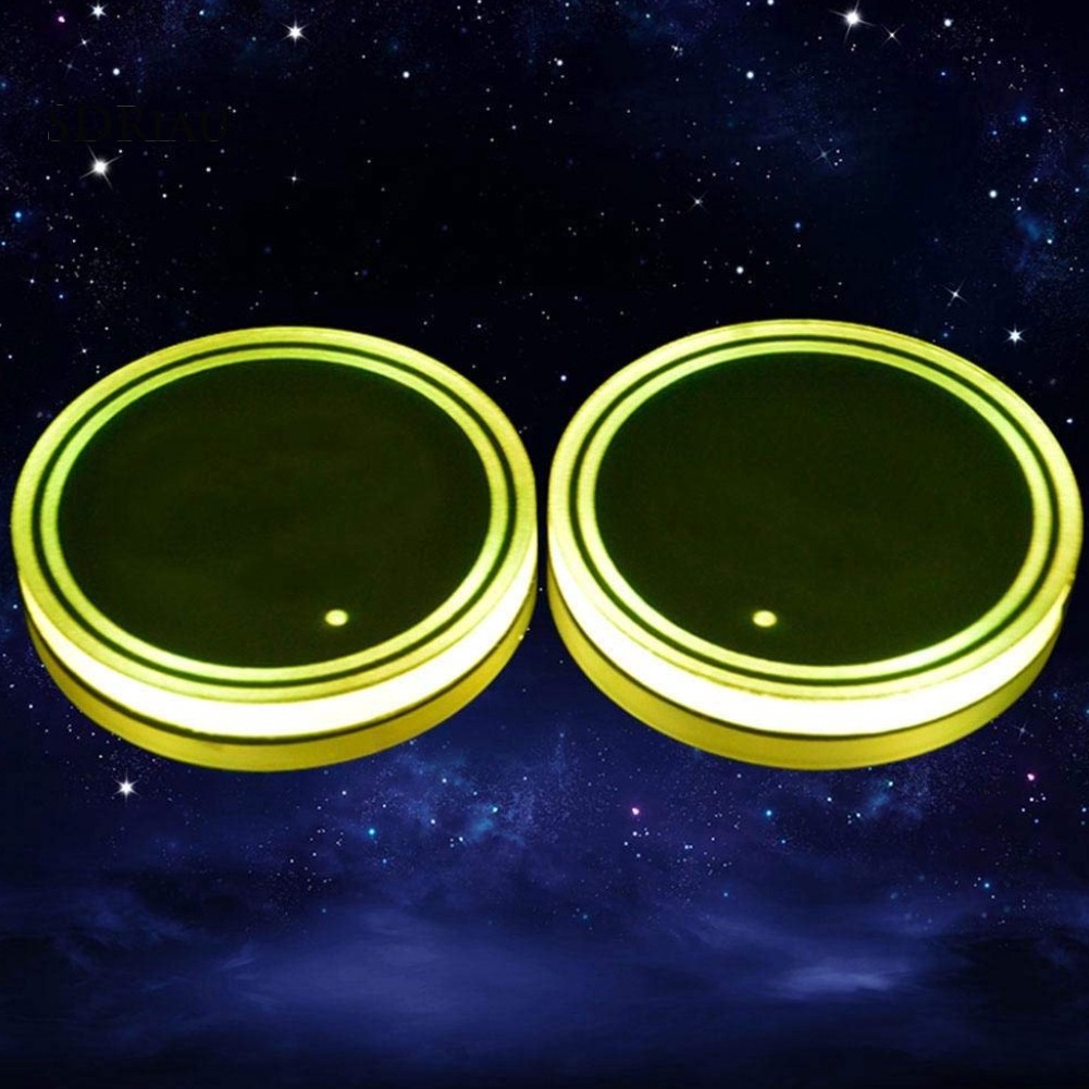 Tấm lót cốc đèn LED sáng tạo trang trí nội thất xe hơi