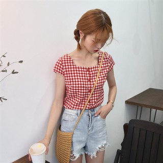 Croptop sọc caro