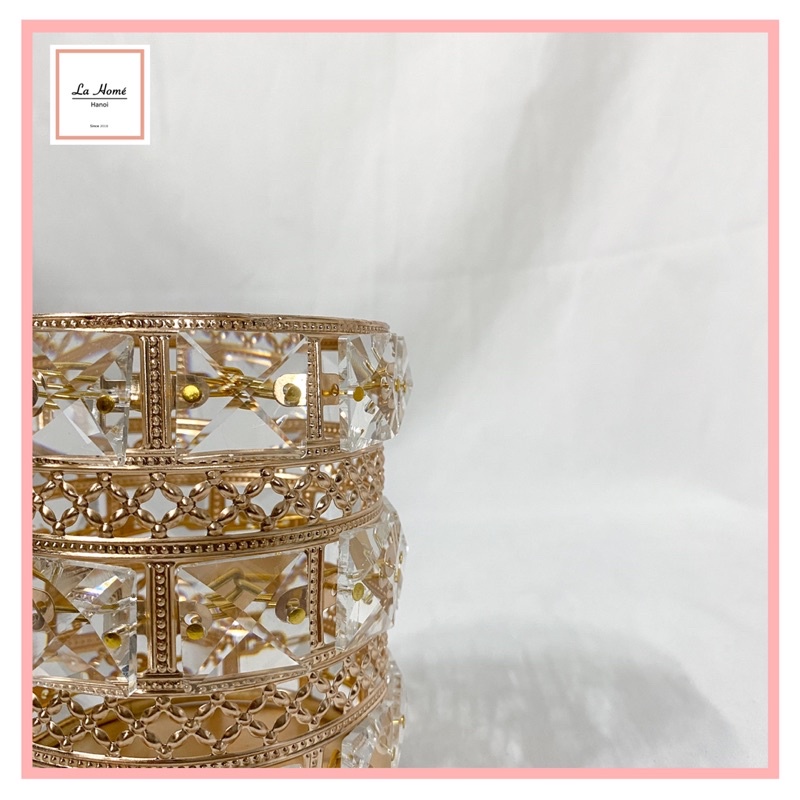 Hủ đựng cọ trang điểm pha lê - Hủ pha lê đựng cọ makeup - Lọ pha lê đựng cọ trang điểm