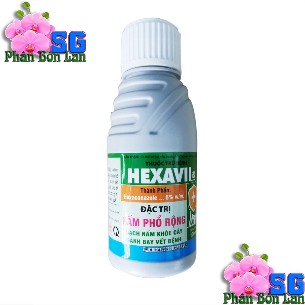 HEXAVIL 6SC – THUỐC ĐẶC TRỊ NẤM PHỔ RỘNG Chai 100ml Đặc trị RỈ SẮT, nấm hồng, đốm vòng, phấn trắng