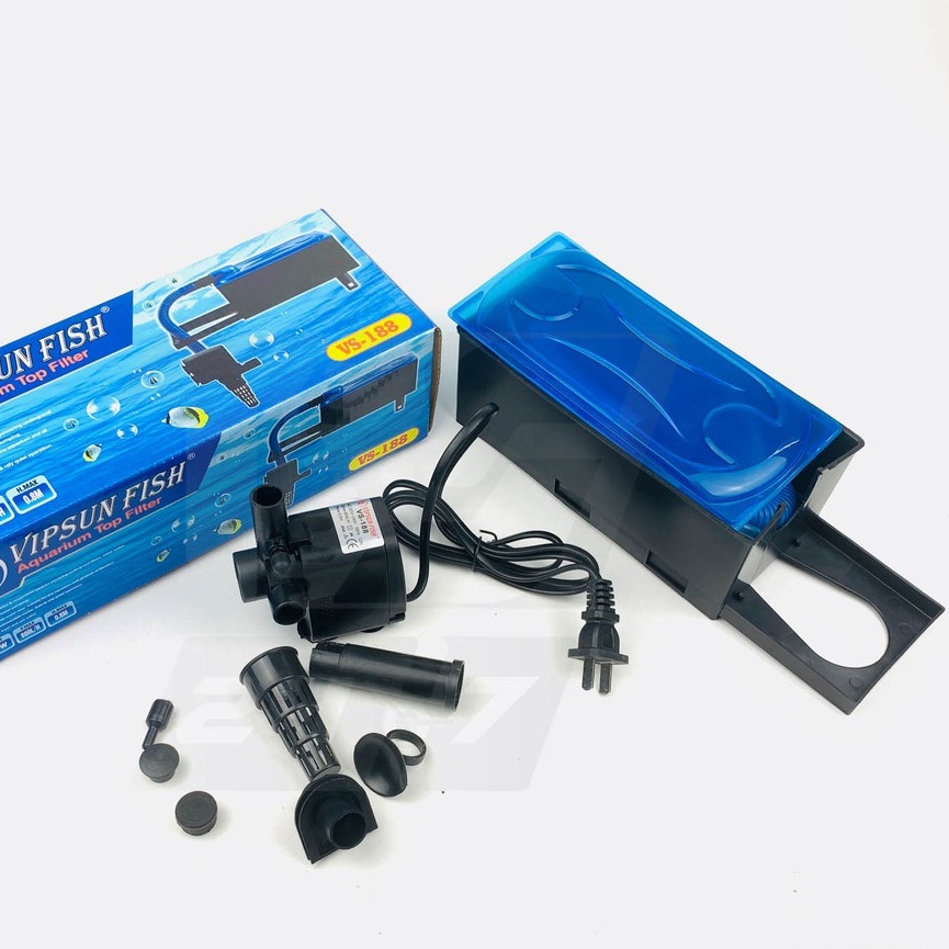 Bộ Máy Bơm Lọc Máng Hồ Cá VIPSUN VS 188 - 288 - 388 - 7800 -10800 cho hồ cá cảnh / Bộ Máy Lọc Nước Bể Cá Vipsun