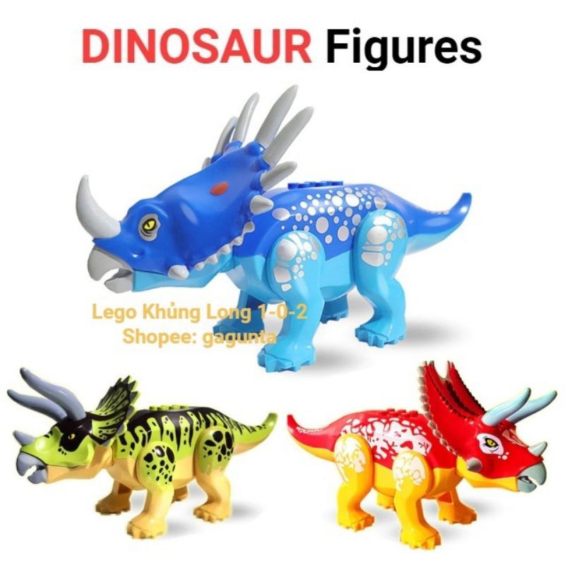 Đồ Chơi Khủng Long 3 Sừng To 2020 Phiên Bản Đặc Biệt Jurassic World Hãng Lele Dài 20cm x Cao 9cm