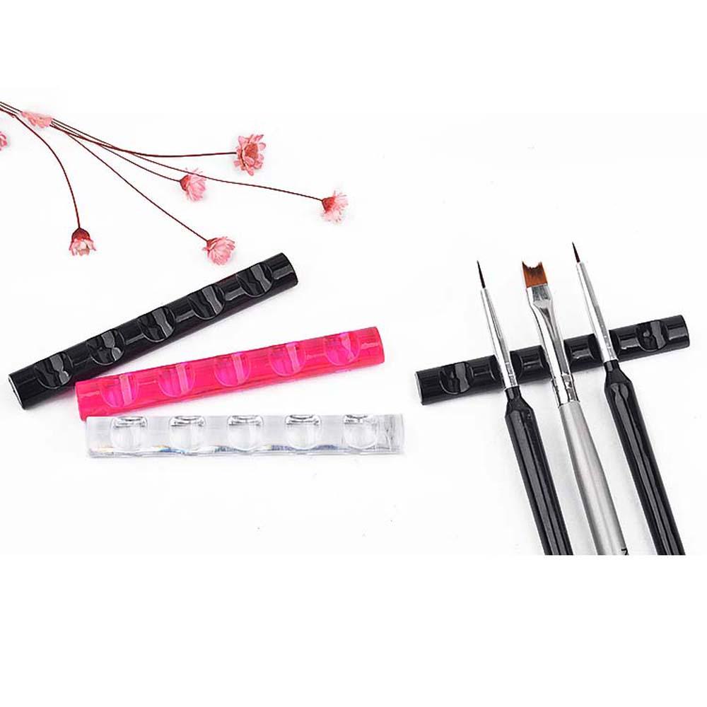 Giá Đỡ Cọ Vẽ Móng Tay Bằng Acrylic Trong Suốt Tiện Dụng
