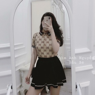 Set áo phông gc chân váy