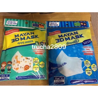 Khẩu trang trẻ em  Mayan 3D Mask Kid tui 5 cai