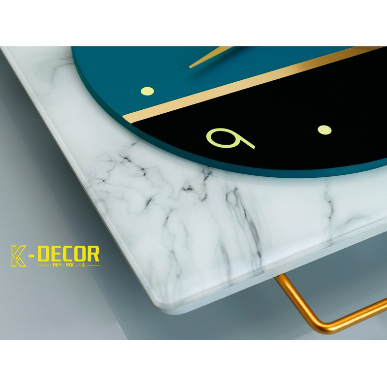 Đồng hồ treo tường trang trí quả lắc hình thoi K838 decor phòng khách  thiết kế trang trọng kim trôi cao cấp KOKA