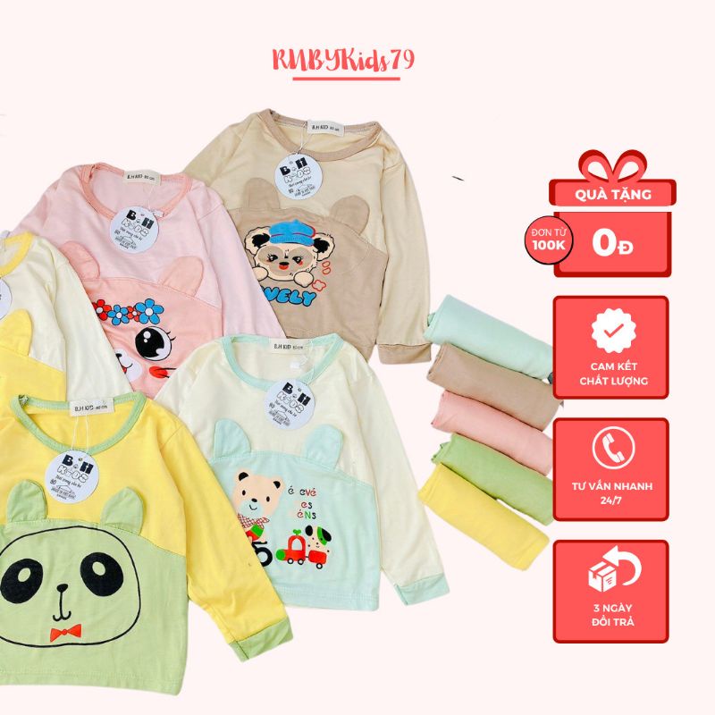 Đồ dài tay cho bé gái chất vải thun lạnh 4 chiều mát mịn - rubykids79