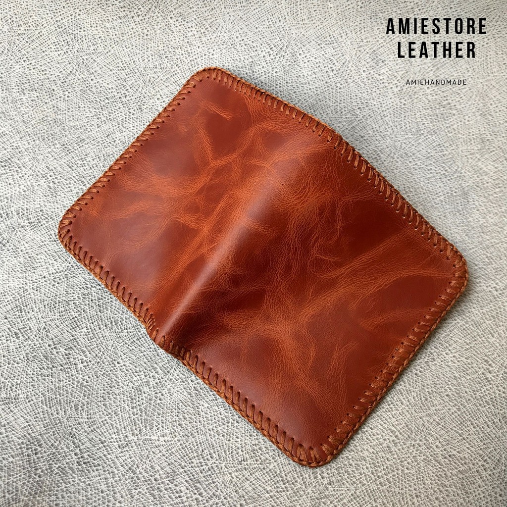 [ Uy Tín ] Ví Da Nam Đứng - Da Bò Thật - Amiestore Leather