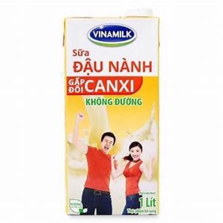 Sữa đậu nành vnm canxi không đường 1l
