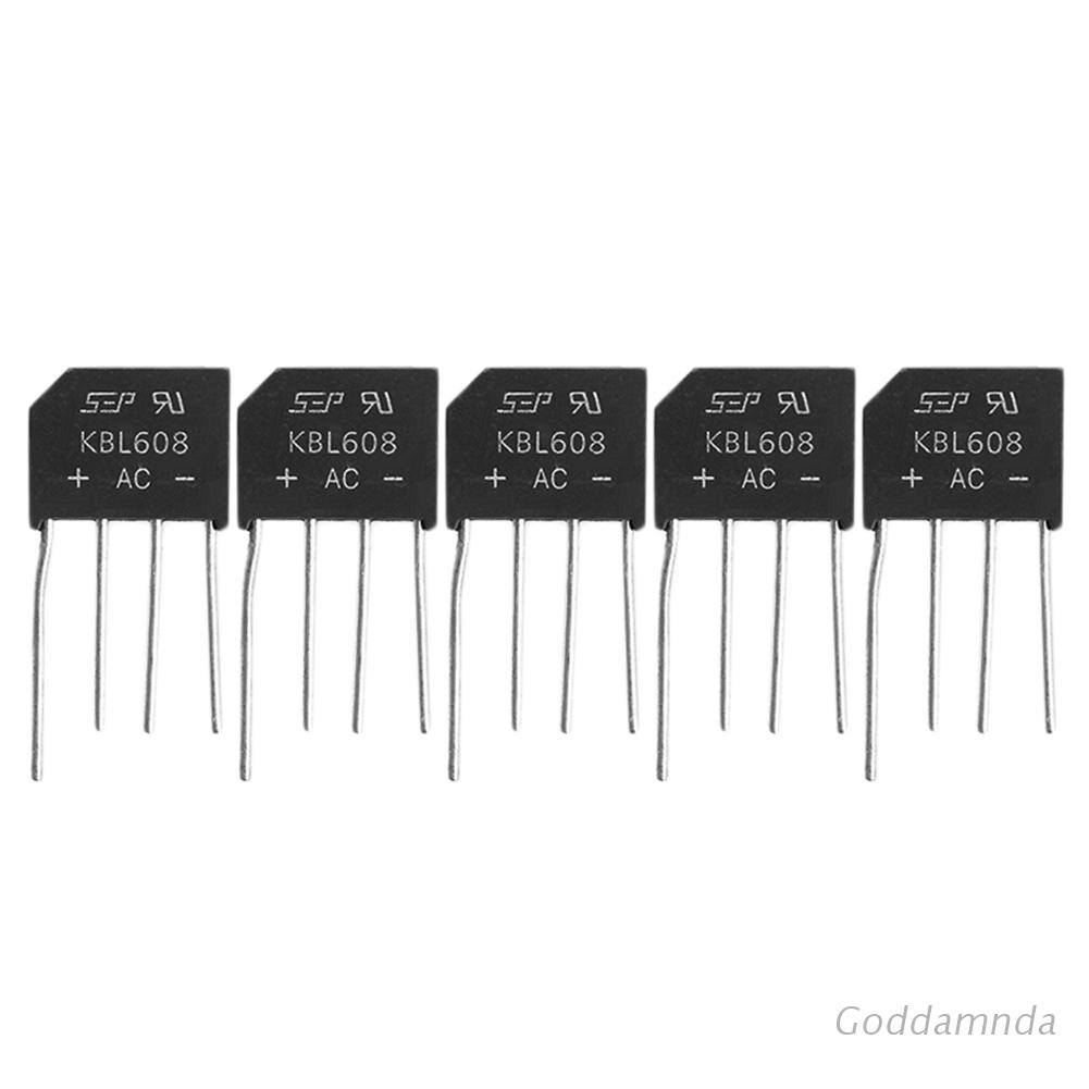 Bộ 5 đi ốt cầu chỉnh lưu KBL608 DIP KBL608 6A 800V