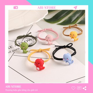 Dây Thun Cột Tóc Đính Hình Khủng Long Dễ Thương