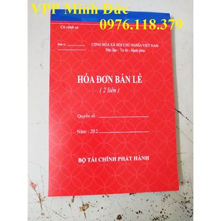 Hóa đơn bán lẻ 2 liên 100 tờ 13x19cm (loại dày)