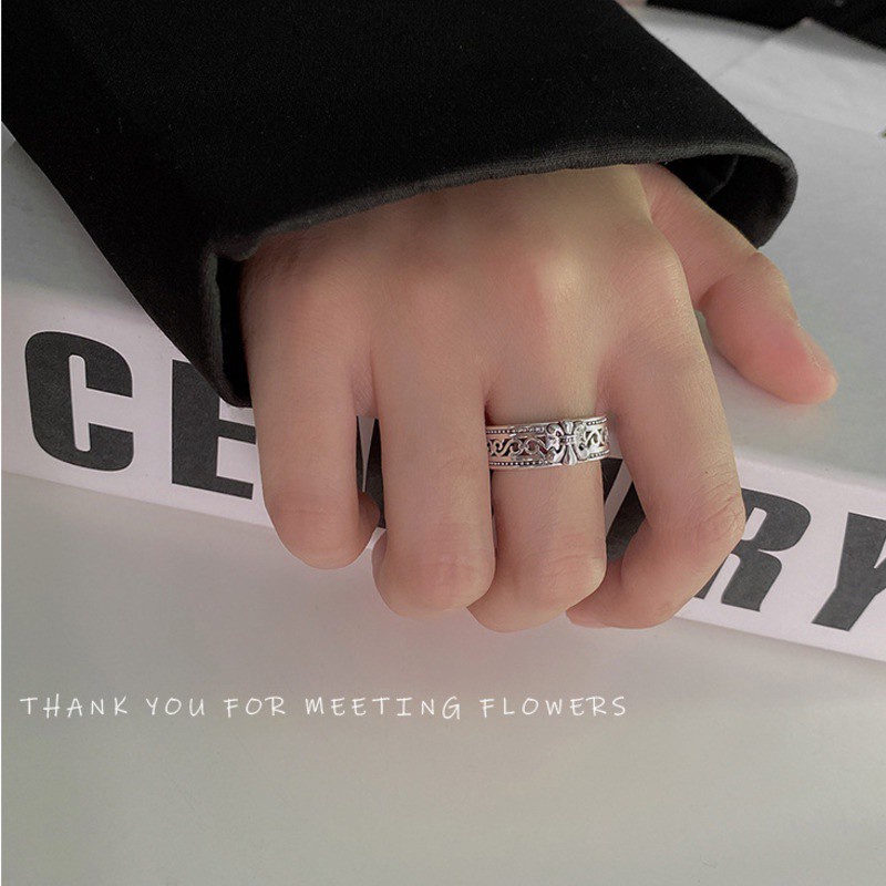 Nhẫn Đeo Tay Kim Loại Hình Mỏ Neo Và Hoa Thời Trang Cho Nữ