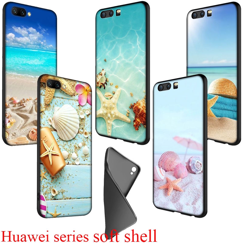 Ốp Điện Thoại Mềm Hình Bãi Biển Mùa Hè Cho Huawei Y6 Y5 Y7 Y9 Prime 2018 Mate 10 Pro 20 Lite