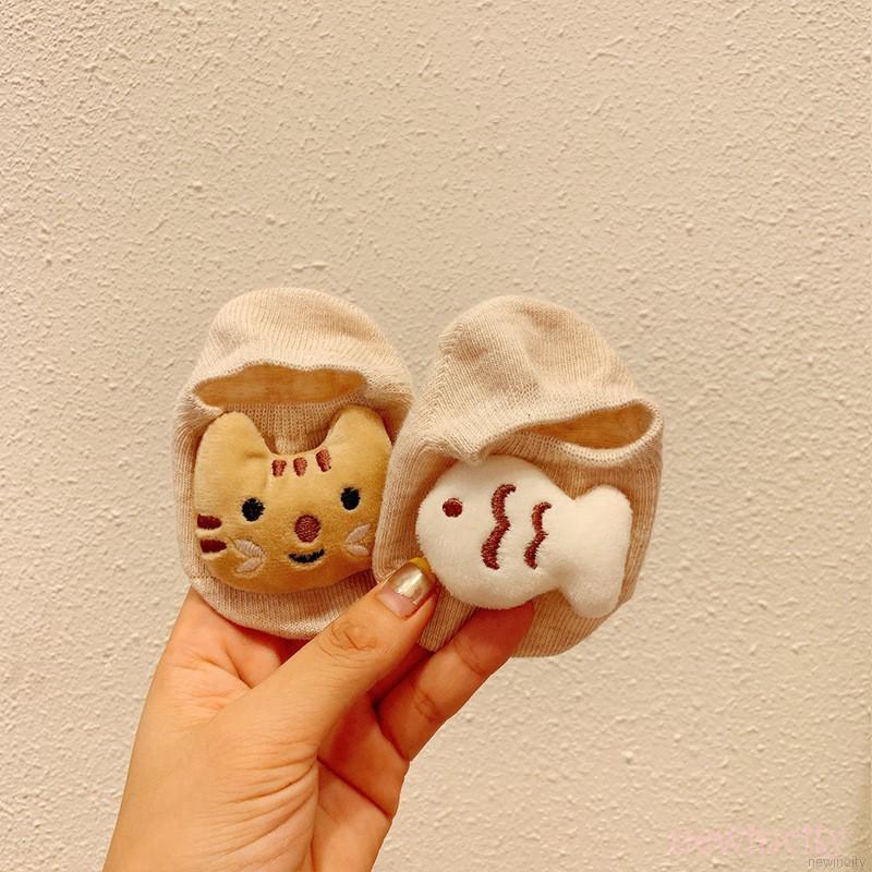 Vớ cotton mềm mại Unisex kiểu dáng hoạt hình dễ thương phong cách Hàn Quốc