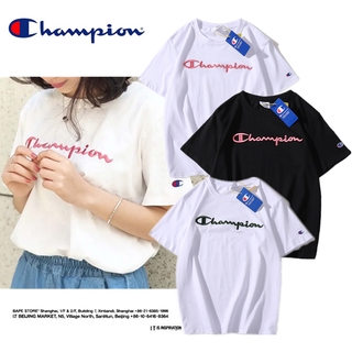 ❤ [Ready Stock] ❤ Champio/n embroidery Casual T-Shirt Cotton Tops Unisex