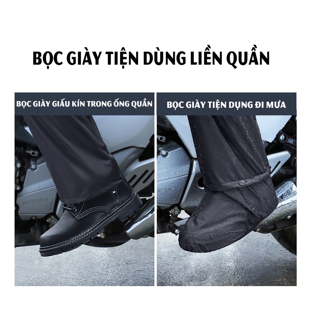 Bộ quần áo mưa PU 2 lớp nhập khẩu cao cấp siêu chống thấm