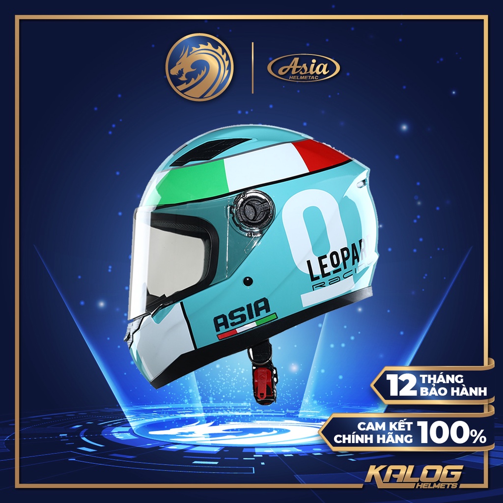 Mũ Bảo Hiểm Fullface ASIA MT136 HÀNG CHÍNH HÃNG 100% 136 Tem Leopard