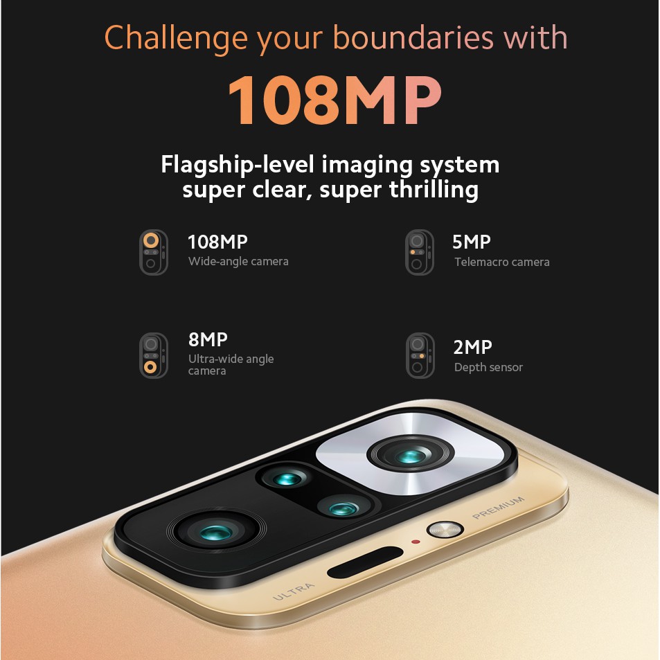 Phiên Bản Quốc Tế Điện Thoại Xiaomi Redmi Note 10 Pro 6G + 128G / 8G + 128G Snap Dragon 732G 33W Sạc Nhanh