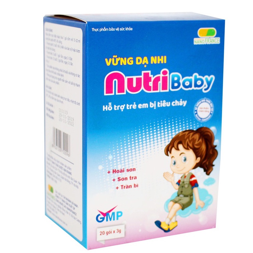 Vững Dạ Nhi NutriBaby - Hỗ Trợ Trẻ em bị rối loạn tiêu hóa với các biểu hiện: tiêu chảy, đầy bụng, chướng bụng,