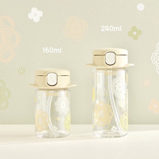 Bình uống nước Richell AQ Slim Straw  Bottle Mug R 160ml, 240ml