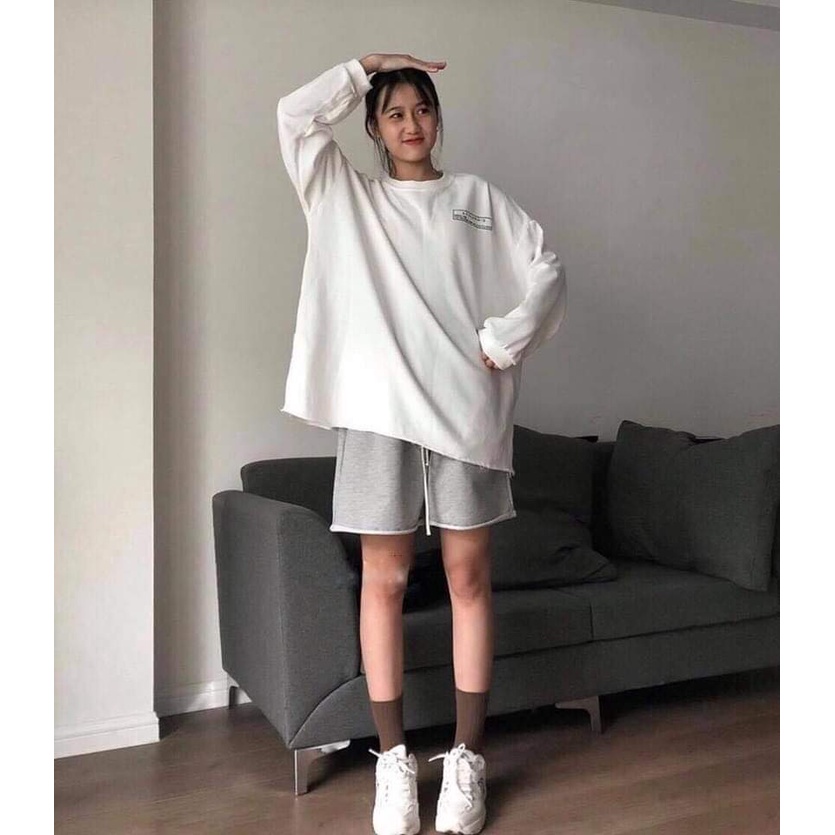 Áo Sweater Tay Dài APOLAROID Vải Nỉ Chân Cua Form Rộng Ulzzang Unisex