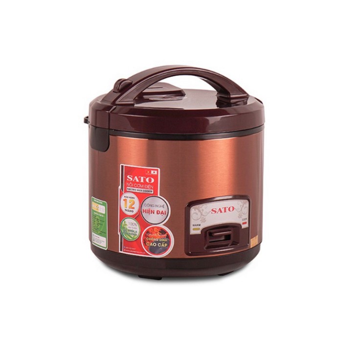 Nồi cơm điện lòng niêu Sato 18B035 - 1.8 lít 700w - Bảo hành chính hãng 12 tháng