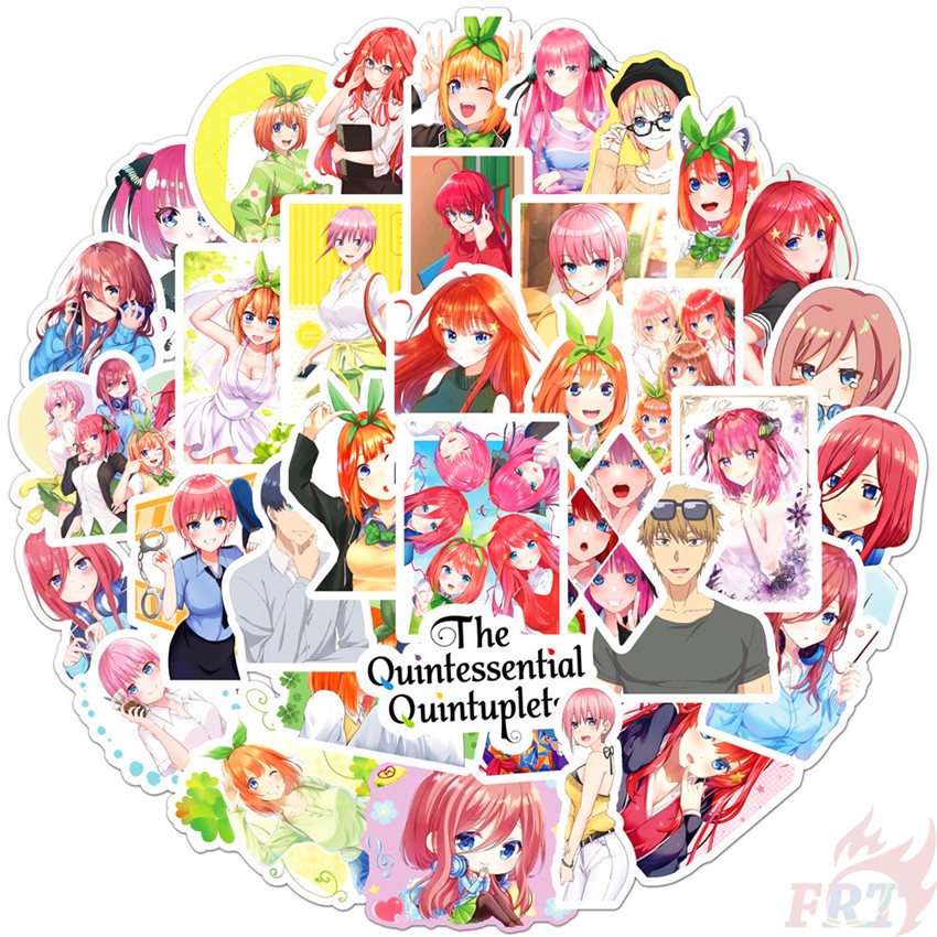 100 Miếng dán chống thấm nước hoạt hình The Quintessential Quintuplets A Nakano Miku Ichika Nino Yotsuba Itsuki DIY