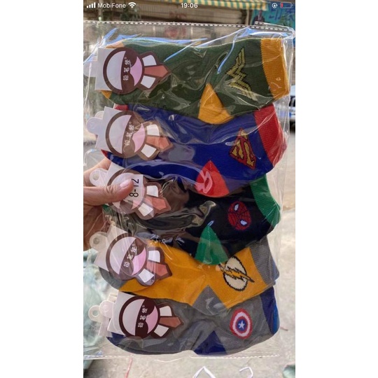 Combo 10 đôi tất siêu nhân nhện cho bé từ 2 đến 8 tuổi