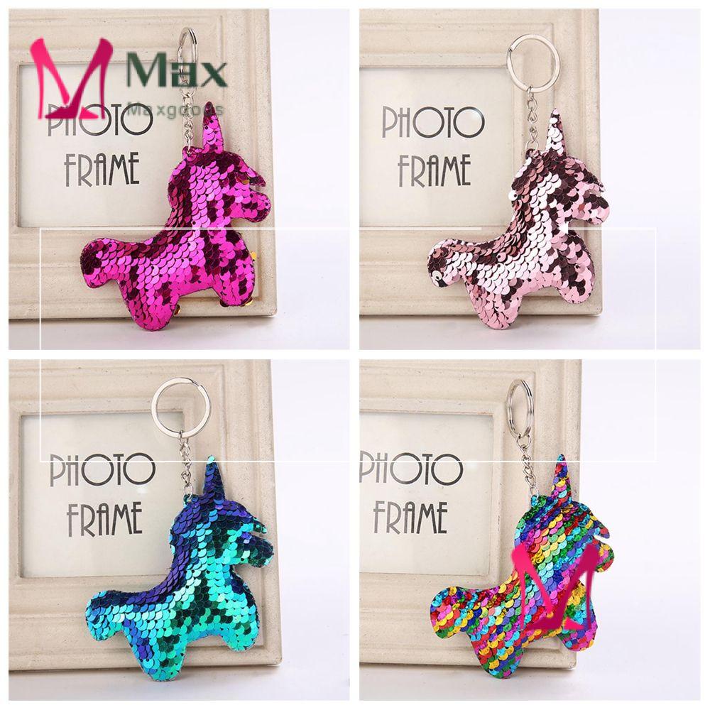 Móc khóa hình kỳ lân đính kim sa nhiều màu sắc thời trang