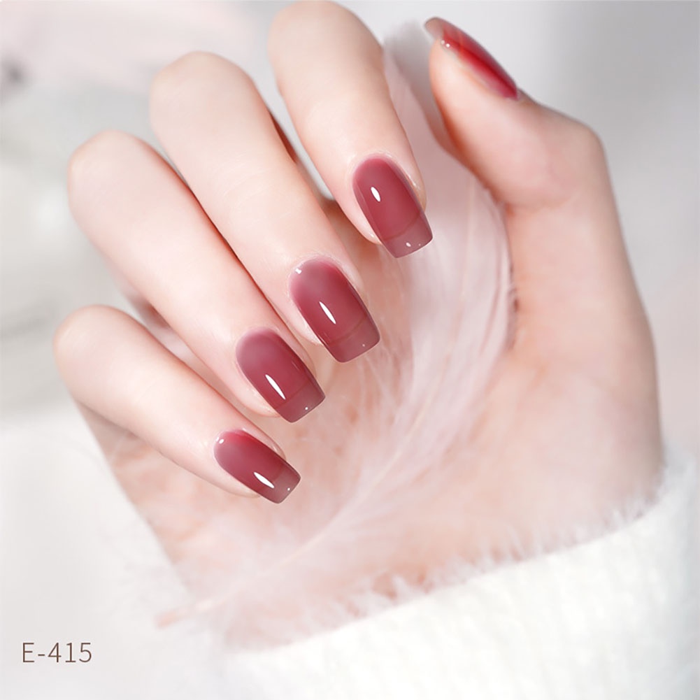 Sơn Móng Tay Gel Thạch GAOY Sơn Móng Tay Màu Hổ Phách Mùa Thu/Mùa Đông Keo Sơn Móng Tay Đồi Mồi Băng Trong Suốt Men Smudge Gradient Màu Caramel Keo Quang Trị Liệu Bộ Nhỏ Okase