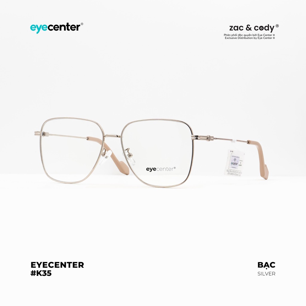Gọng kính cận nam nữ chính hãng EYECENTER K35S kim loại chống gỉ nhập khẩu by Eye Center Vietnam