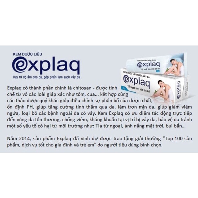 Kem Explaq làm mịn vảy da , á sừng!