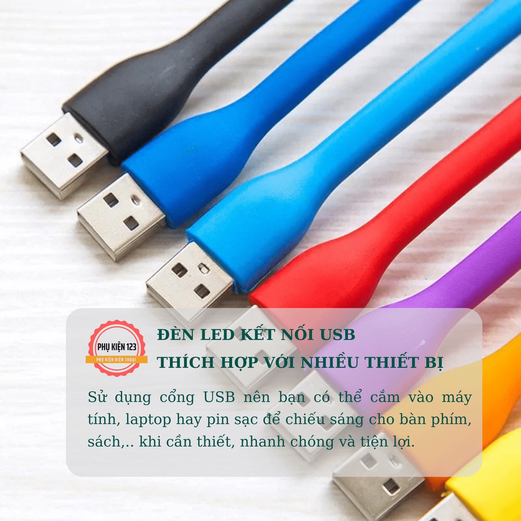 Đèn LED di động USB cho máy tính xách tay sạc dự phòng tiện lợi-Phụ Kiện 123