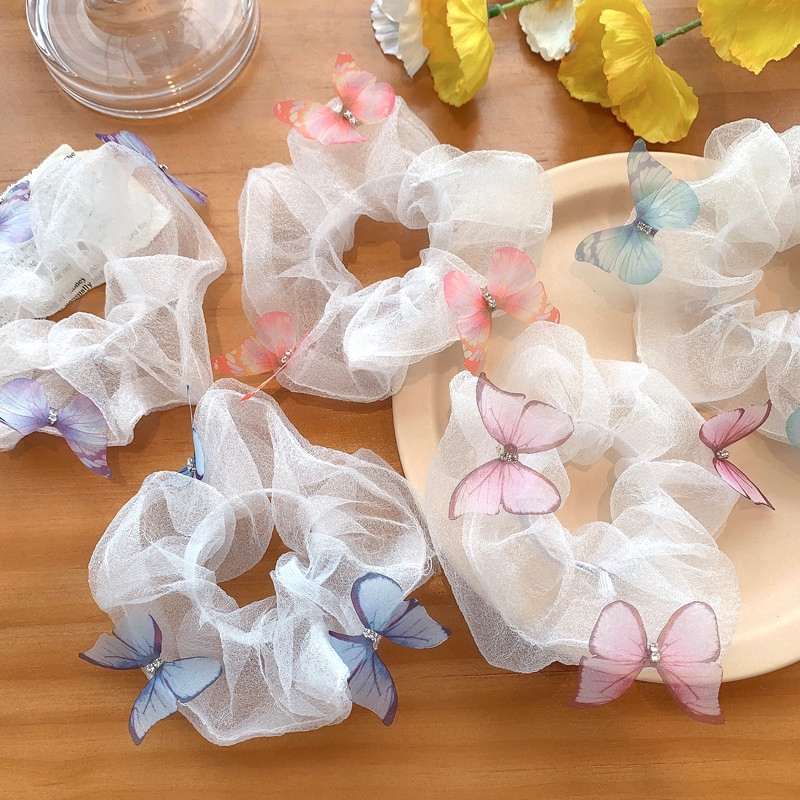 Dây thun buộc tóc màu trắng xinh xắn d062101 thời trang cho nữ