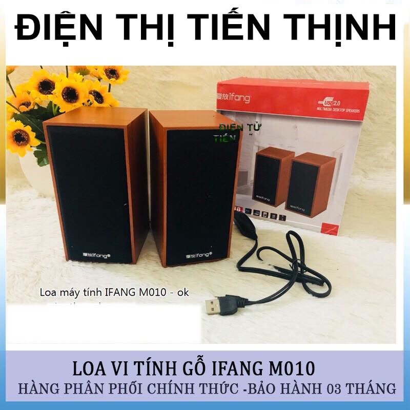 Loa gỗ ifang M010 . Loa vi tinh loa gỗ mini loa ifang m010 chạy nguồn 5v có chân cắm 3.5
