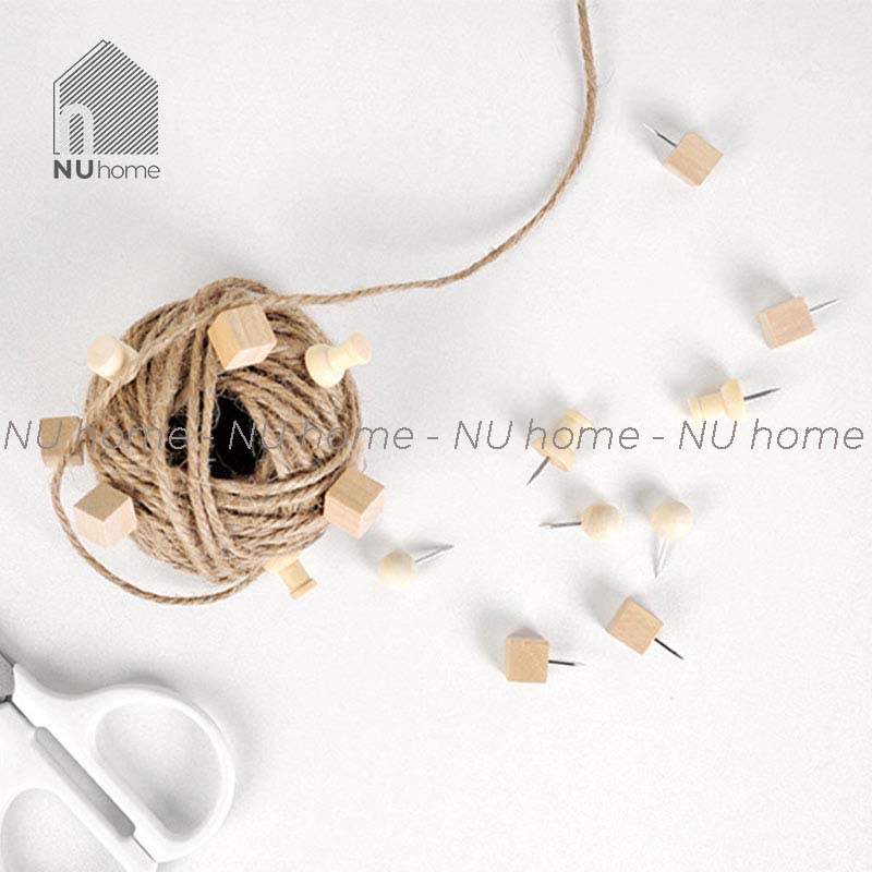 nuhome.vn | Ghim gỗ - Pin, đinh ghim bảng bần, bằng gỗ nhiều hình dáng đẹp phong cách hàn quốc