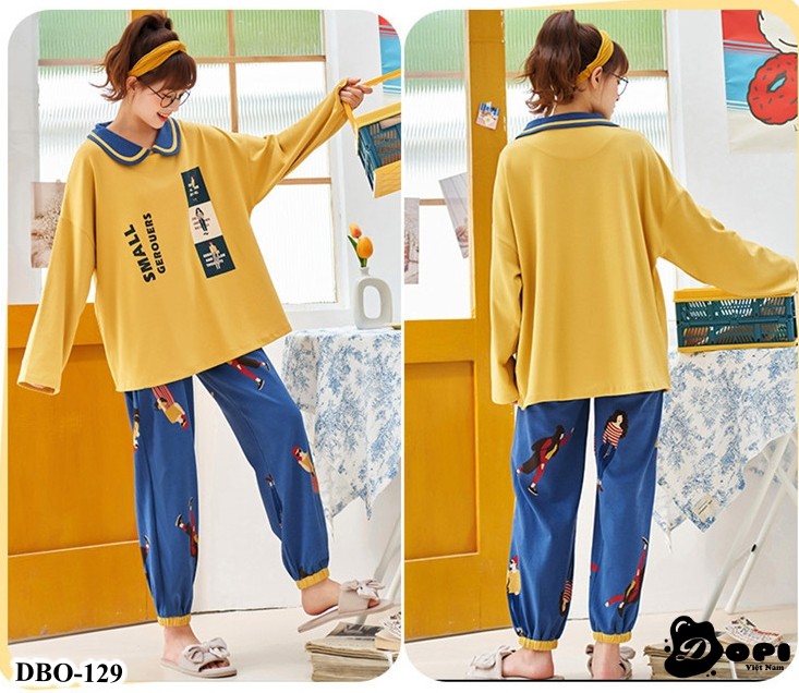 (DBO129) Đồ bộ mặc nhà thu đông dài tay cao cấp