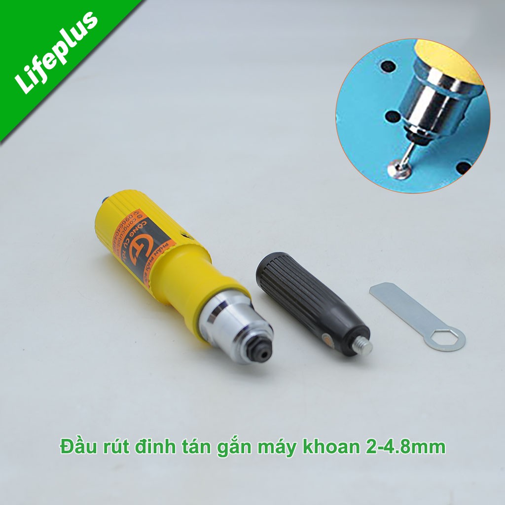 Đầu rút đinh tán 2-4.8mm gắn máy khoan