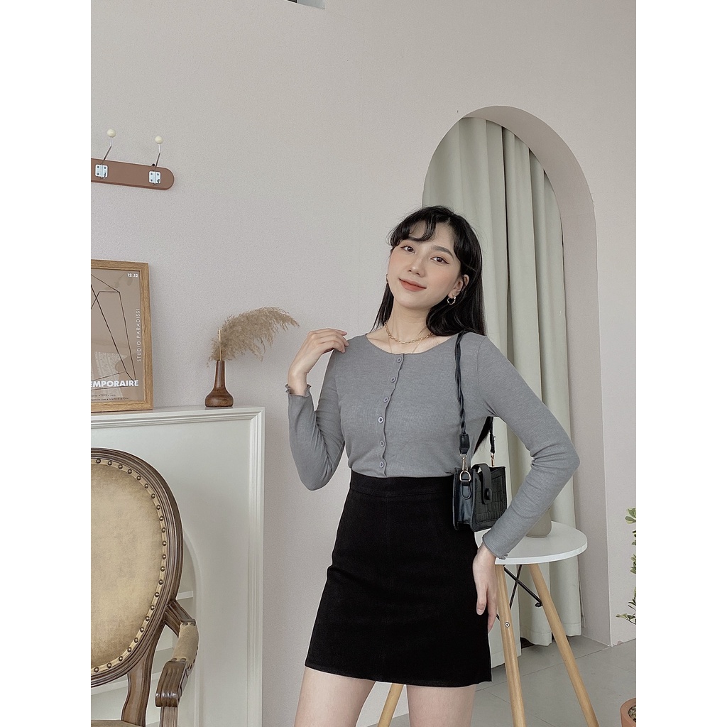 SET CARDIGAN ÁO DÂY NHÚN