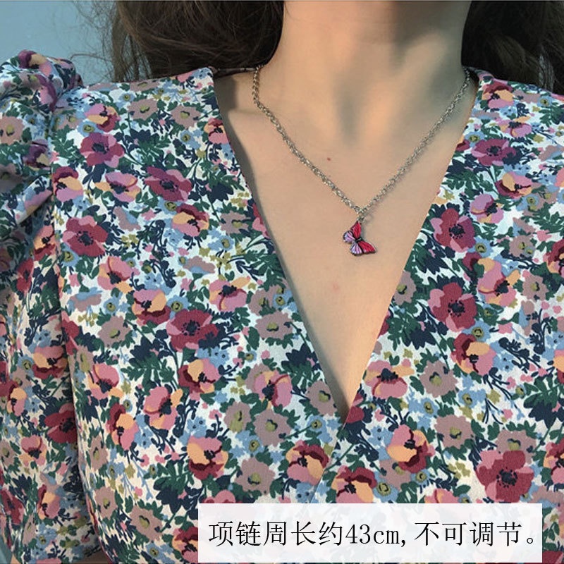 Vòng tay dây bện mặt hình bướm bằng kim loại có chuông cho các cặp đôi